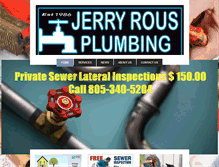 Tablet Screenshot of jerryrousplumbing.net